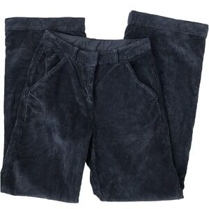 Poetry Corduroy Pants Wide Leg Trousers Blue Cotton Cord Women's 26 Academia
